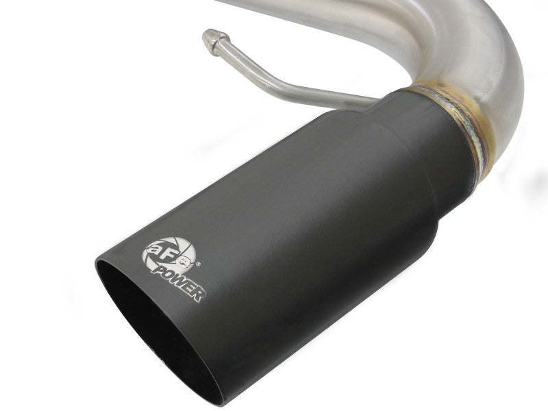 aFe MACHForce XP SS-304 Black Tip 3.0in-2.5in Dia Cat Back Exhaust 11-13 BMW 335i (E90/E92) 3.0L - 49-36328-B