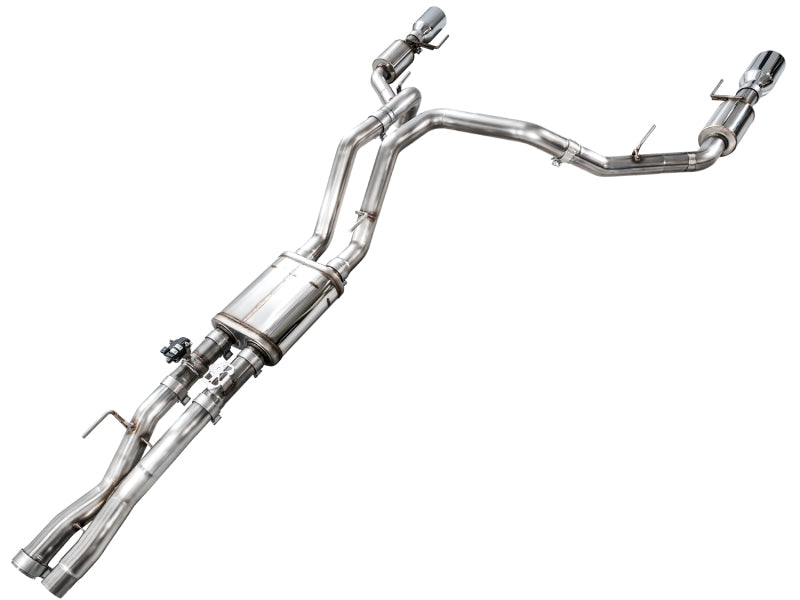 AWE Tuning Gen 3 Raptor R SwitchPath Exhaust - Chrome Silver Tips - 3025-32852