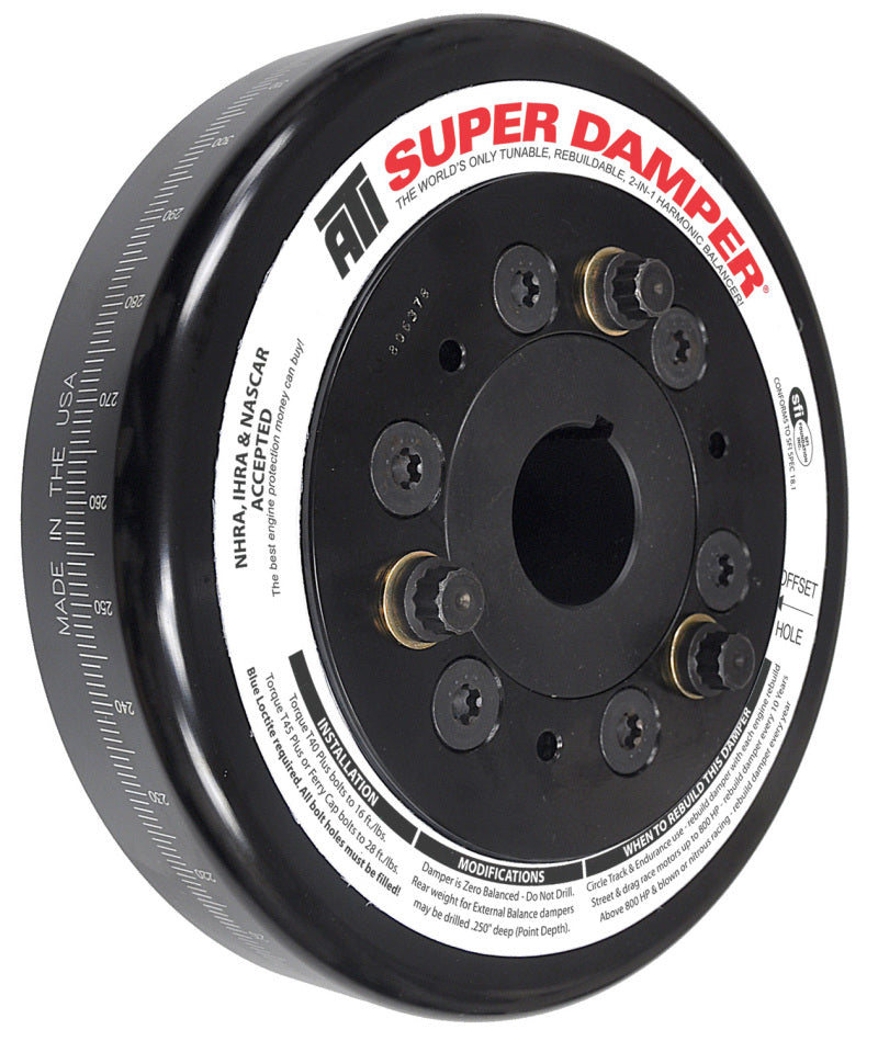 ATI Damper - 7.074in - Steel - Chevy SB / 90 Deg V6 - Pont 4 Cyl - 3 Ring - 1Pc - ATI917780