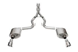Corsa 24+ Ford MustangGT Sport Cat-Back Exhaust System 3.0in Dual Rear Exit w/4.5in Pro Series Tips - 21254