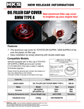 Load image into Gallery viewer, HKS BMW Type 4 Oil Filler Cap Cover - 24003-LB004