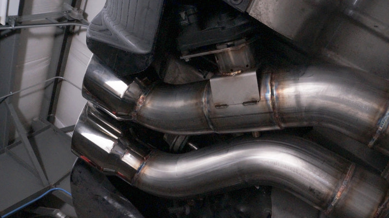 Stainless Works 2016-18 Cadillac CTS-V Sedan Catback System Resonated X-Pipe Dual-Mode Mufflers - CTSV16CB