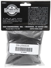 Load image into Gallery viewer, K&amp;N Filter Wrap Drycharger Oval Tapered Black - 3.25in Base I/S Width x 2.5in Top I/S Width x 7in H - SN-2560DK