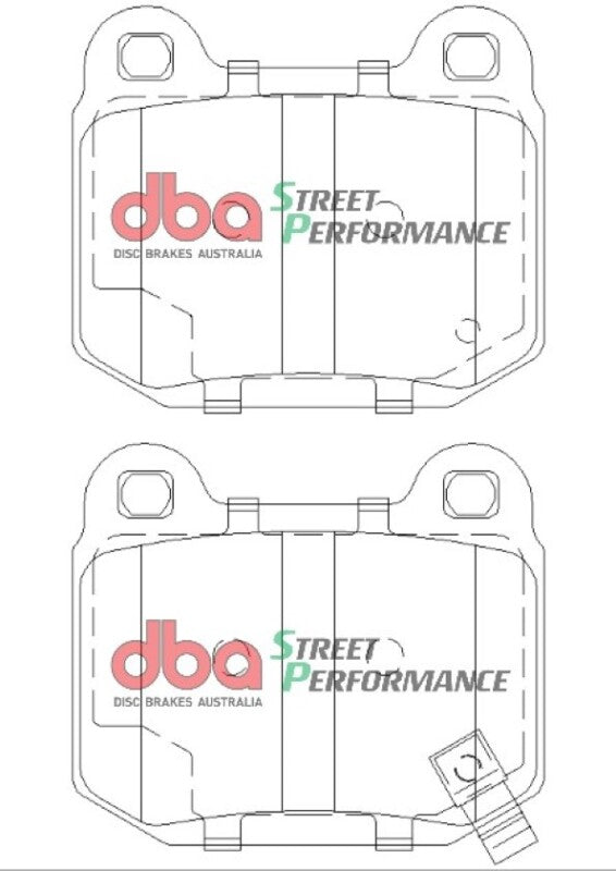 DBA 03-06 EVO / 04-09 STi / 03-07 350Z Track Edition/G35 w/ Brembo SP500 Rear Brake Pads - DB1521SP