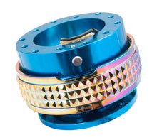 Load image into Gallery viewer, NRG Quick Release Kit - Pyramid Edition - Blue Body / Neochrome Pyramid Ring - SRK-210BL/MC