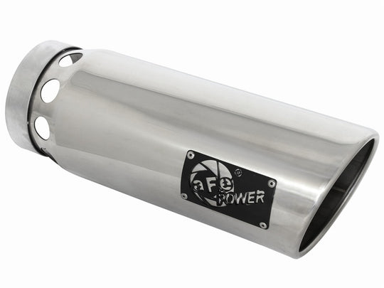 aFe MACHForce XP Cat-Back SS-304 5in Intercooled Exh Tip 5in In x 6in Outx16inL Bolt-On Right (Pol) - 49T50601-P161