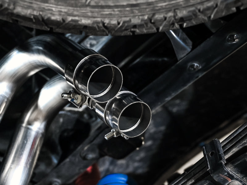 AWE Tuning 16-22 Toyota Tacoma 0FG Cat-Back Exhaust w/ BashGuard - Dual Diamond Black Tips - 3015-33826