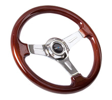 Load image into Gallery viewer, NRG Classic Wood Grain Steering Wheel (330mm) Wood Grain w/Chrome 3-Spoke Center - ST-015-1CH