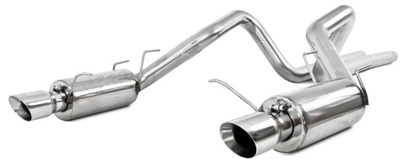 MBRP 11-14 Ford Mustang GT 5.0L Dual Split Rear Street Version T409 3in Cat Back Exhaust System - S7258409