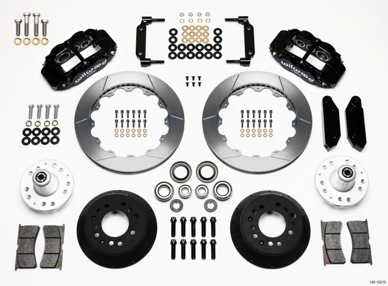 Wilwood Narrow Superlite 6R Front Hub Kit 12.88in 1968-1969 Mustang Disc Spindle - 140-10219