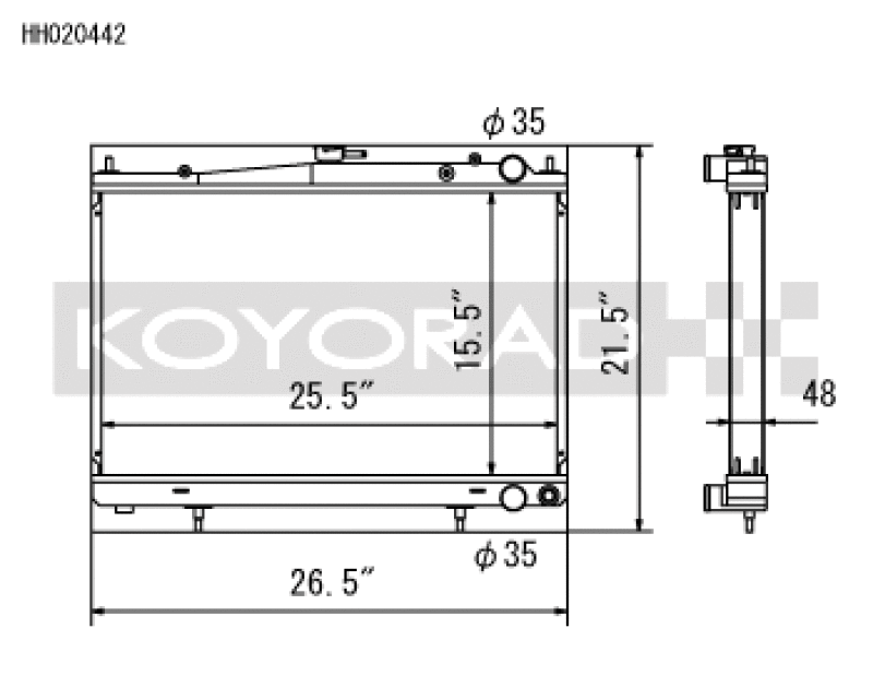 Koyo 94-98 Nissan Skyline GT-R/GT-S 2.6L Turbo Radiator - HH020442