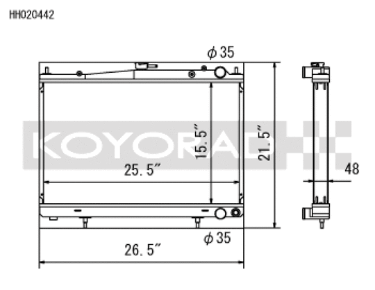 Koyo 94-98 Nissan Skyline GT-R/GT-S 2.6L Turbo Radiator - HH020442