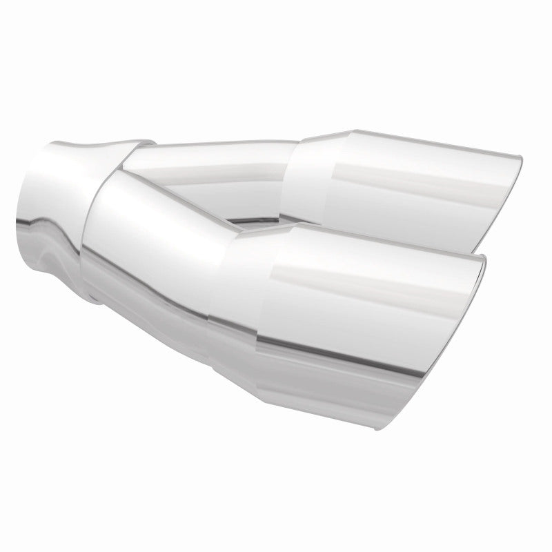 MagnaFlow Double Wall 3in Dual Round Polished Tip 2.25in Inlet - 35226