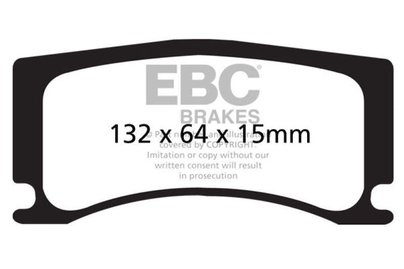 EBC 08-09 Jaguar XKR 4.2 Supercharged (Portfolio) Yellowstuff Rear Brake Pads - DP42112R