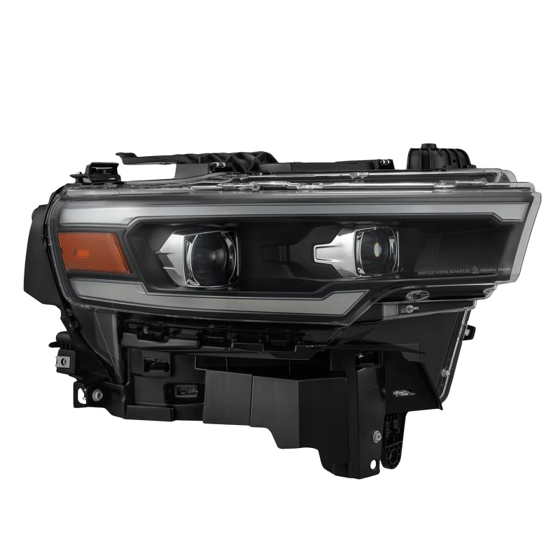 AlphaRex 25-26 Dodge Ram 1500 Luxx LED Proj Headlights -Black w/Activ Lit/ Seq Signal/Switchbk DRL - 880907