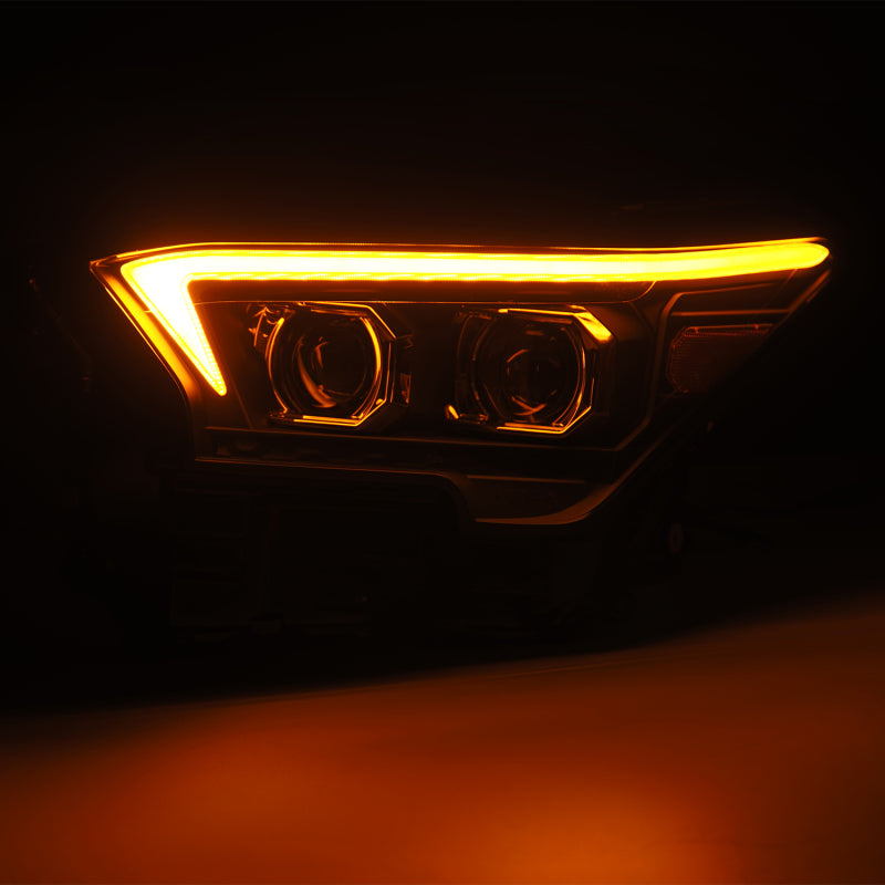 AlphaRex 23-24 Toyota Tacoma LUXX-Series LED Proj Headlights Blk w/Actv Light & Seq. Sig + DRL - 880335