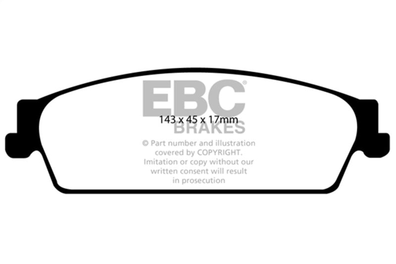 EBC 09-14 Cadillac Escalade 6.0 Hybrid Greenstuff Rear Brake Pads - DP61780