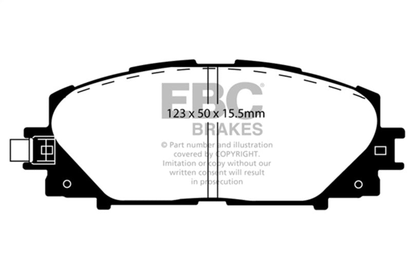 EBC 11+ Lexus CT200h 1.8 Hybrid Greenstuff Front Brake Pads - DP21817/2