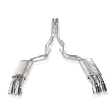 Load image into Gallery viewer, Stainless Works 2018+ Ford Mustang GT 3in Redline Series Catback H-Pipe w/Active Valves &amp; Quad Tips - M18CBHFCV