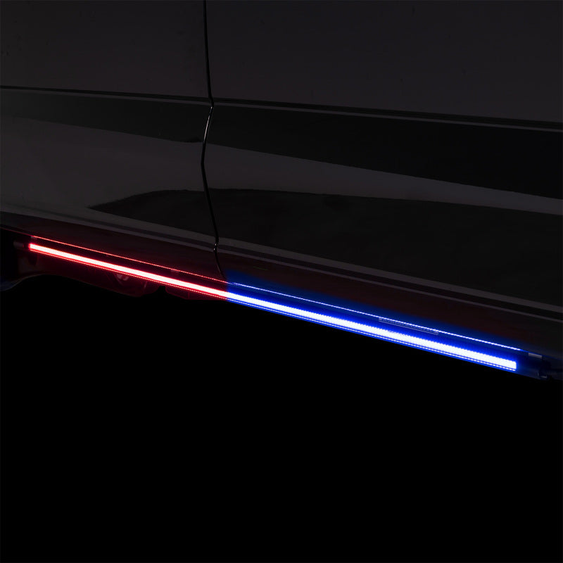 Putco 11-23 Dodge Durango Blade Rocker Kits Sideliners - Red/Blue w/ White Override - 901201660