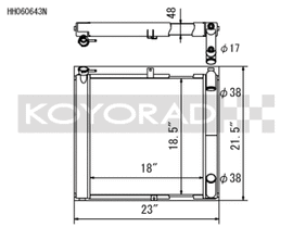 Koyo 89-92 Mazda RX-7 1.3L FC NA/Turbo (MT) N-FLO Technology Radiator  *OE Shroud Requires Trimming* - HH060643N