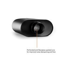 Load image into Gallery viewer, Mishimoto Muffler with 2.5in Center Inlet/Outlet - Angled Tip - Black - MMEXH-MF-AT-25CCBK