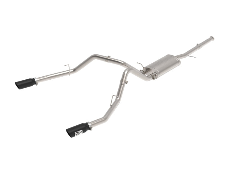 aFe Apollo GT Series Cat-Back Exhaust GM Trucks 09-18 V6-4.3L/V8-4.8/5.3L-Dual Rear Exit Black Tips - 49-44135-B