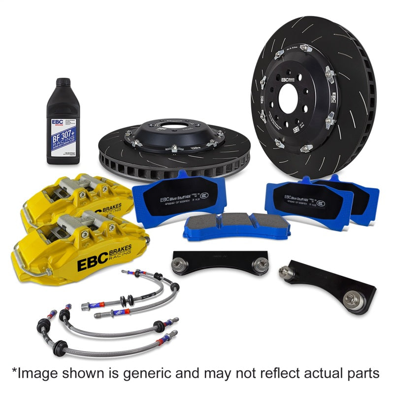 EBC Racing 92-05 BMW 3-Series E36/E46 Yellow Apollo-6 Calipers 355mm Rotors Front Big Brake Kit - BBK047YEL-1