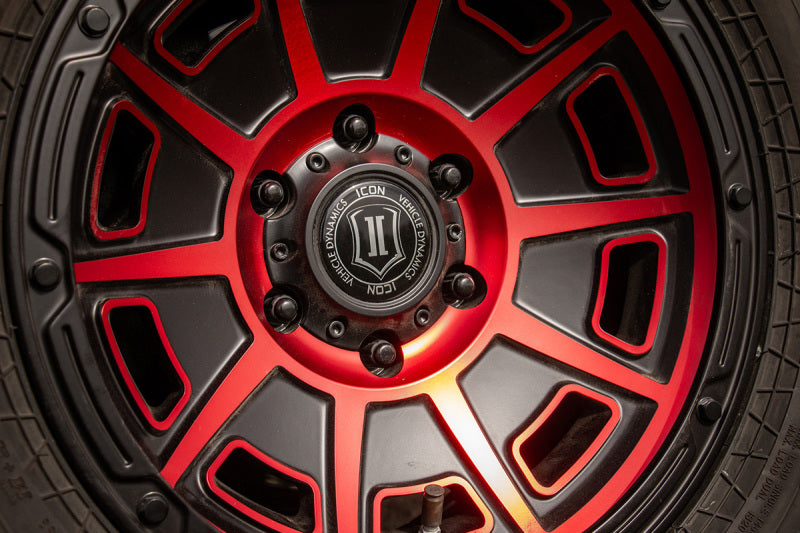ICON Victory 17x8.5 6x135 6mm Offset 5in BS Satin Black w/Red Tint Wheel - 3017856350SBRT