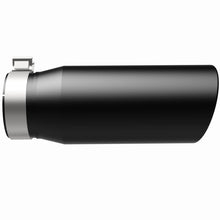 Load image into Gallery viewer, MagnaFlow Tip Stainless Black Coated Single Double Round Single Outlet 5in Dia 4in Inlet 13in L - 35240