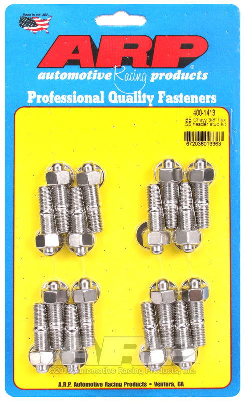 ARP BB Chevy 3/8 Hex SS Header Stud Kit - 400-1413