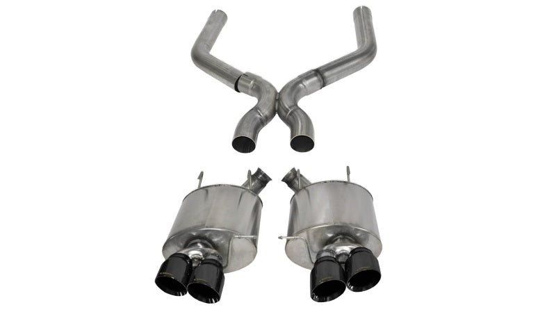 Corsa 2013-2014 Ford Mustang Shelby GT500 5.8L V8 Black Sport Axle-Back + XO Exhaust - 14323BLK