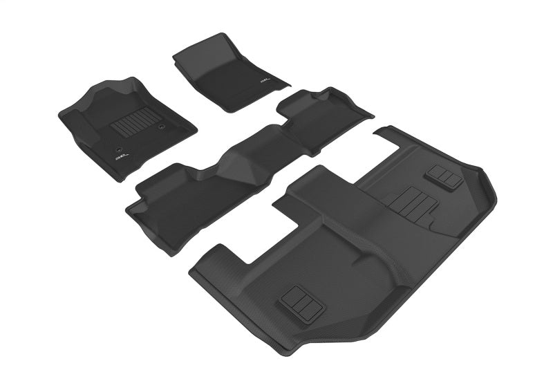 3D MAXpider 15-20 Chevrolet Suburban w/ Bench 2nd Row Kagu Black Full Set - L1CH07501509