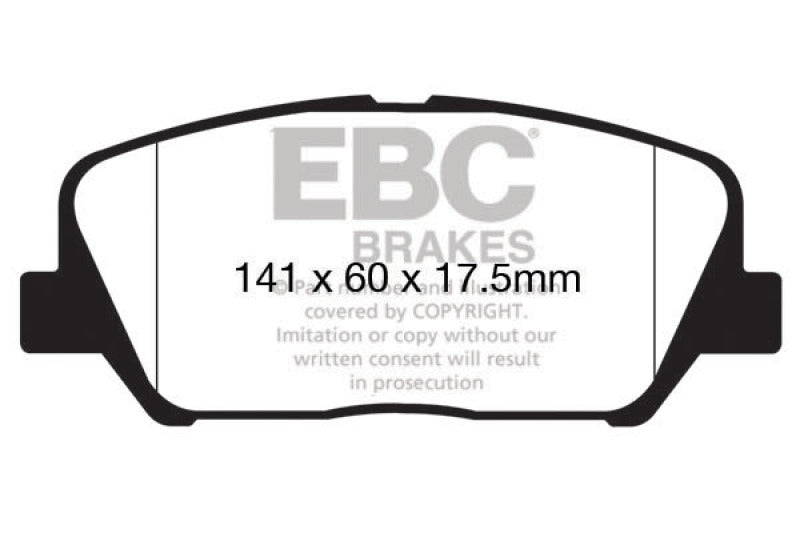 EBC 12-15 Hyundai Veloster 1.6 Turbo Greenstuff Front Brake Pads - DP22172