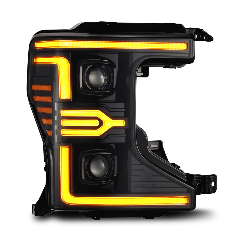 AlphaRex 20-22 Ford F-250/350/450 SD LUXX-Series LED Proj Headlights Alpha-Bk w/Acv Light SS & SBDRL - 880343