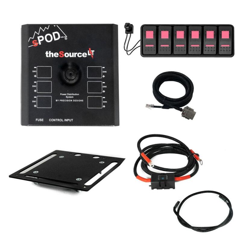 sPOD SourceLT Modular w/Red LED for 84in Battery Cables - SLMOD84R