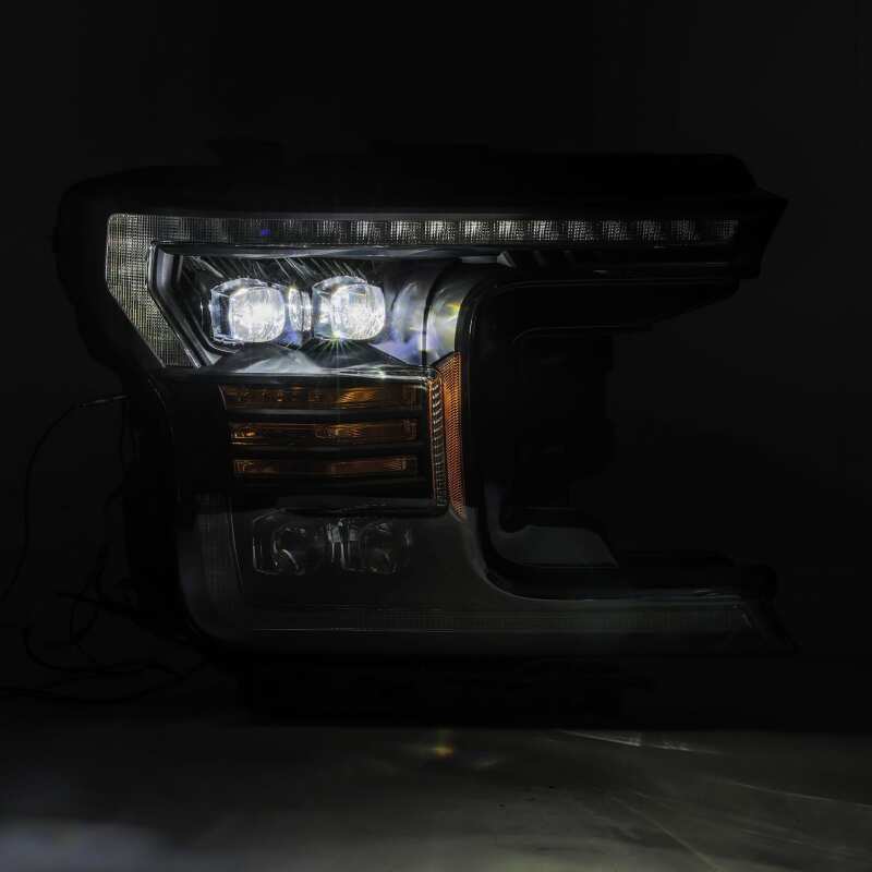 AlphaRex 18-19 Ford F-150 NOVA LED Proj Headlights Plank Style Matte Black w/Activ Light/Seq Signal - 880182