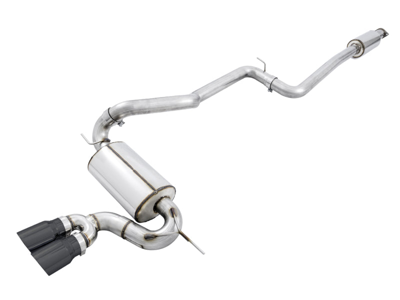 AWE Tuning Ford Focus ST Touring Edition Cat-Back Exhaust - Resonated - Diamond Black Tips - 3020-33040