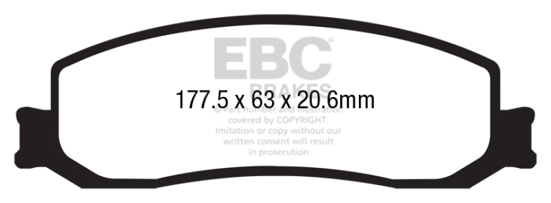 EBC 12 Ford F350 (inc Super Duty) 6.2 DRW 2WD Greenstuff Front Brake Pads - DP63001