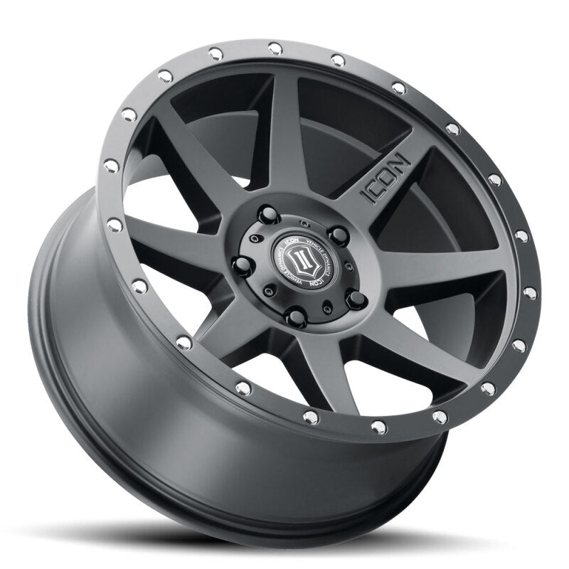 ICON Rebound 20x9 / 6x5.5 / 16mm / 5.625in BS Satin Black Wheel - 1820909056SB