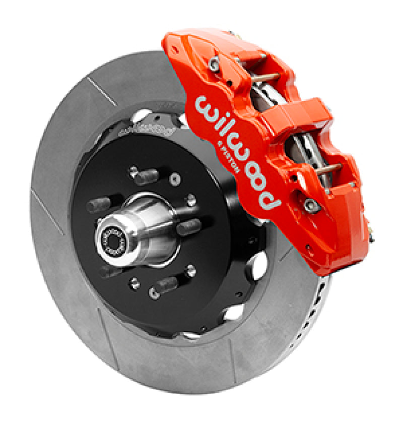 Wilwood 55-57 Chevy Bel Air Aerolite 6R Kit, 5 x 4.50in/4.75in Hub - 14.00 Slotted Rotor - Red - 140-16910-R