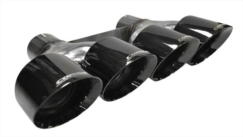 Corsa 2014-2020 Chevrolet Corvette 6.2L V8 Quad 45in Polished Black Pro-Series Tip Kit - 14062BLK