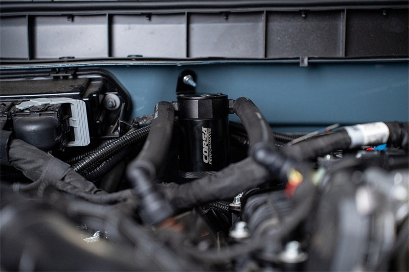Corsa 2021-2025 Ford Bronco 2.7L Aluminum Oil Catch Can - CC0012