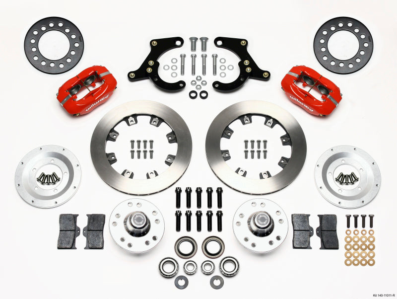 Wilwood Forged Dynalite Front Kit 11.75in Red 59-64 Chevy Impala / 63-64 Corvette - 140-11011-R