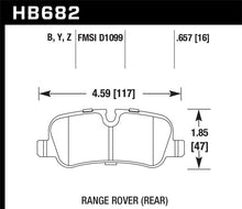 Load image into Gallery viewer, Hawk 05-09 Range Rover LR3 D1099 LTS Street Rear Brake Pads - HB682Y.657