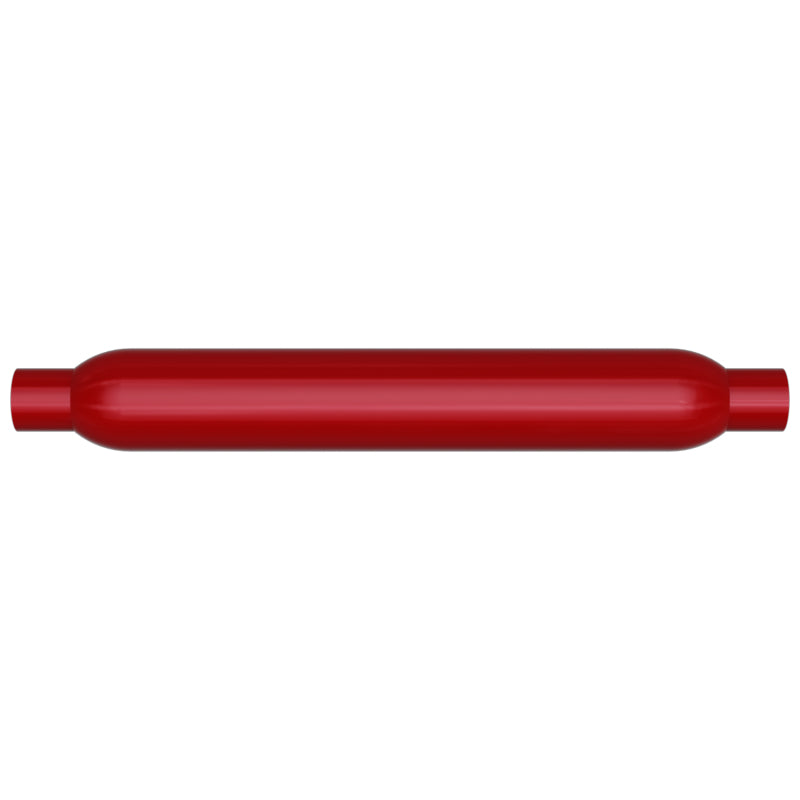 MagnaFlow Muffler Red Pack Series Glasspack 3.5in Rd 18in Body Length 2.25in/2.25in Inlet/Outlet - 13125