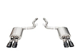 Corsa 2024+ Ford Mustang V8 5.0L 3in Axle-Back Exhaust System w/ Twin 4in Black Pro-Series Tips - 21261BLK