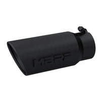Load image into Gallery viewer, MBRP Universal Tip 5 O.D. Angled Rolled End 4 inlet 12 length - Black Finish - T5051BLK