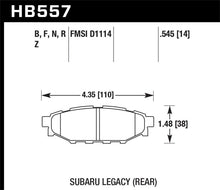 Load image into Gallery viewer, Hawk 08 WRX Rear HPS Street Brake Pads - HB557F.545
