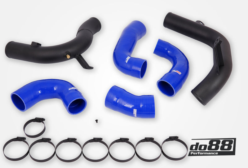 do88 VAG 2.0 TSI EA888 Gen4 (245hp) OEM Intercooler Pressure Pipes Blue Hoses - TR-340-OE-2-B